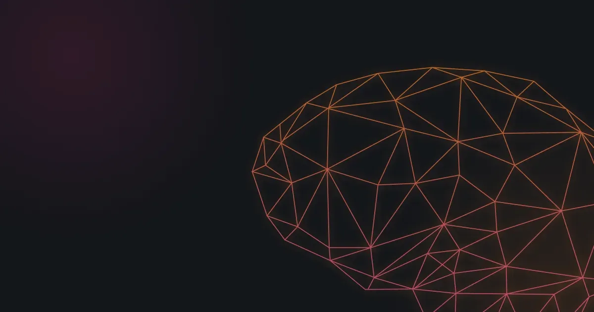 A wireframe brain in the GitHits brand style